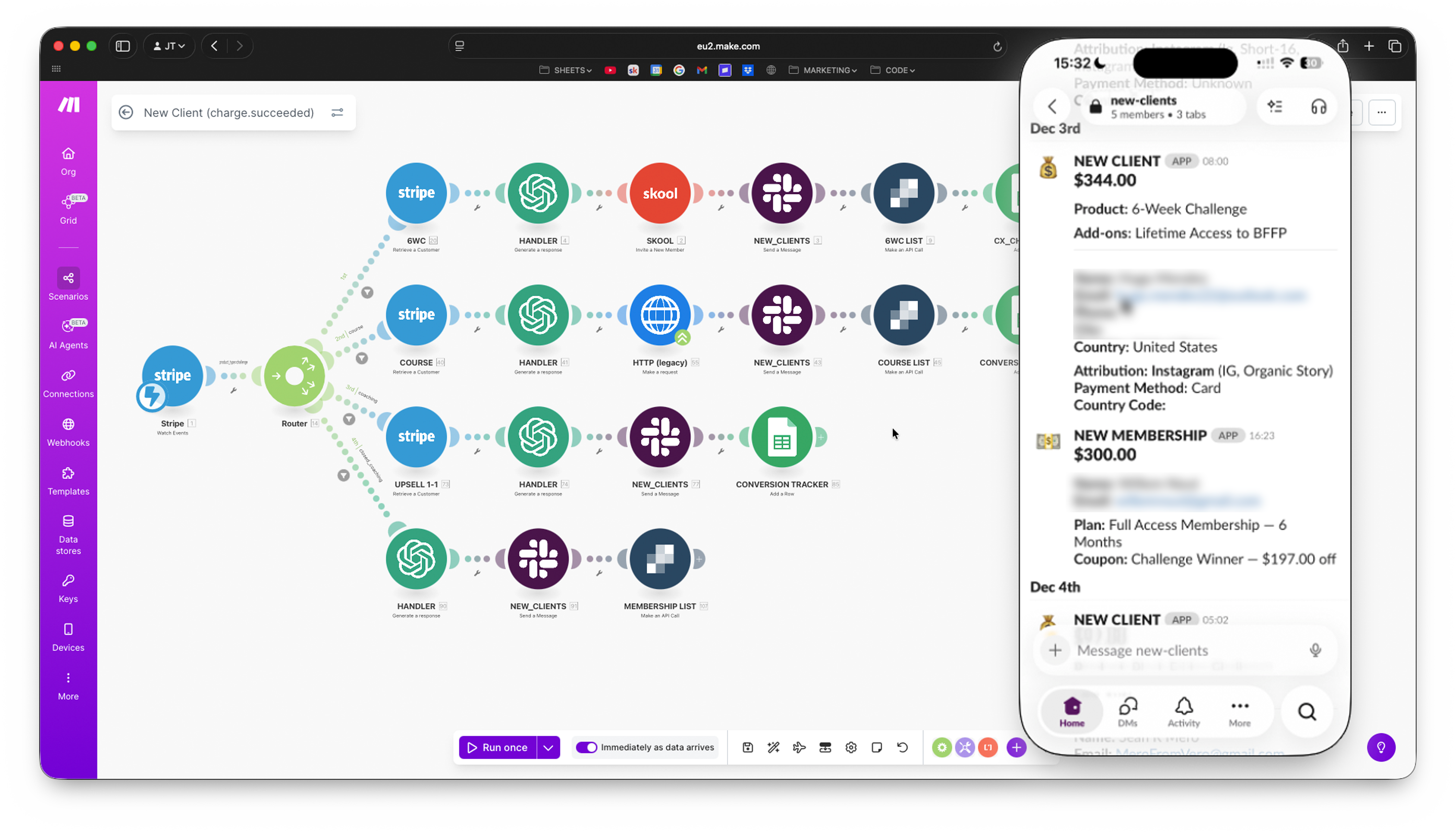 New Client Automation